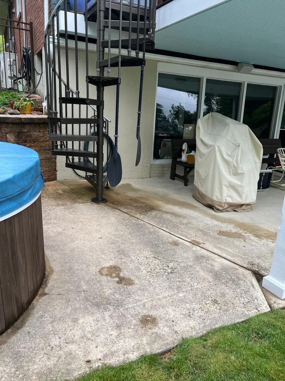 Backyard Concrete Patio — before