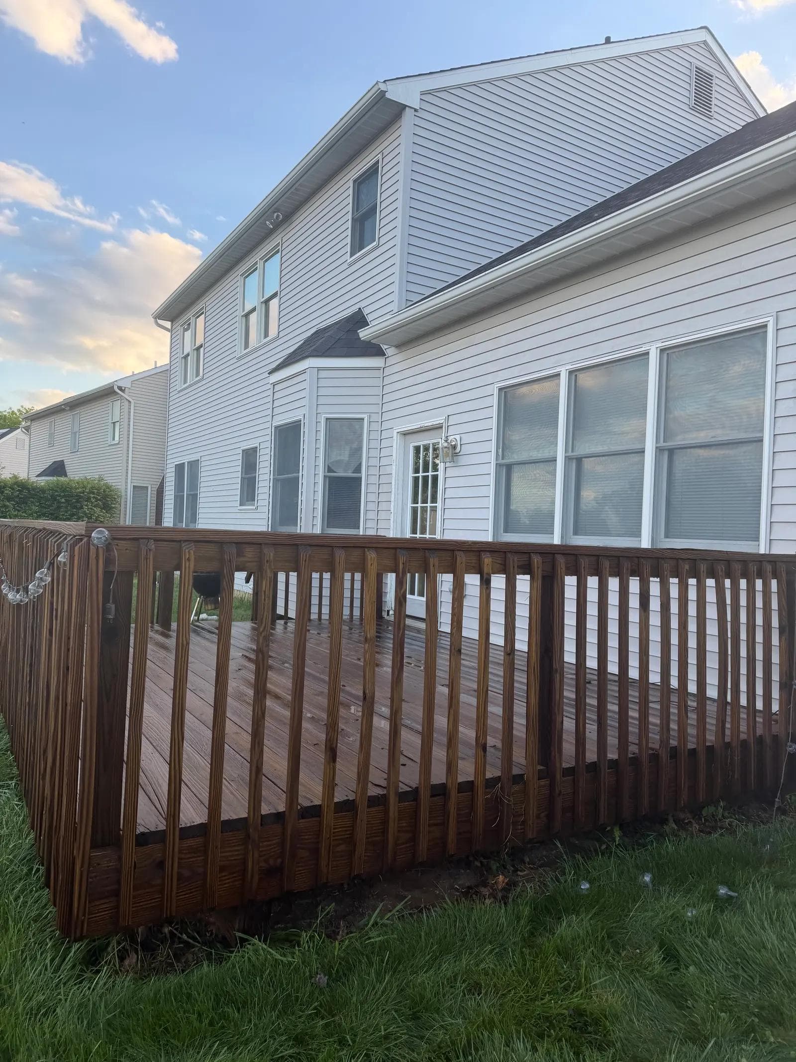 Deck Railing Cleaning — after