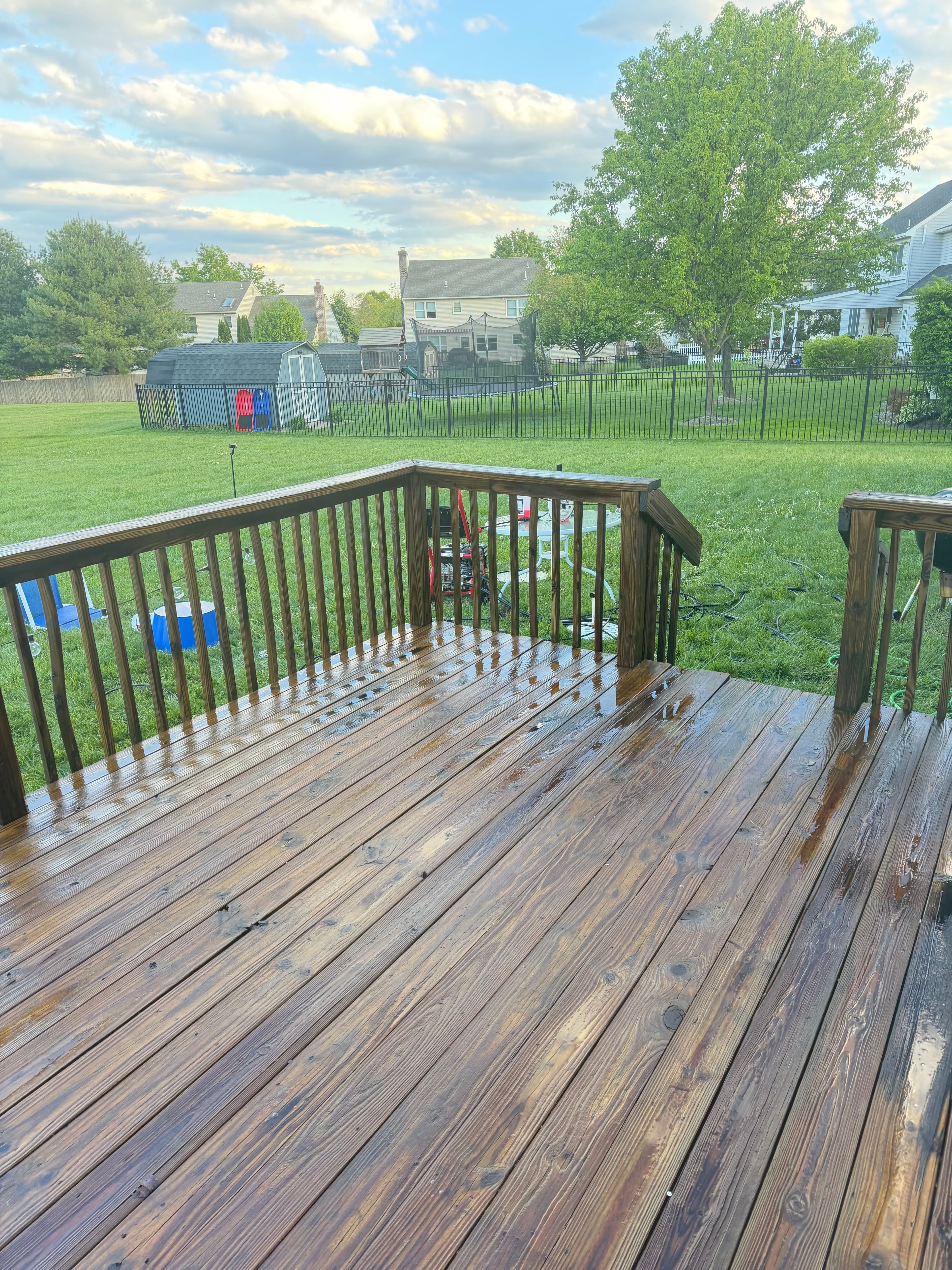 Unpainted Wood Deck — after